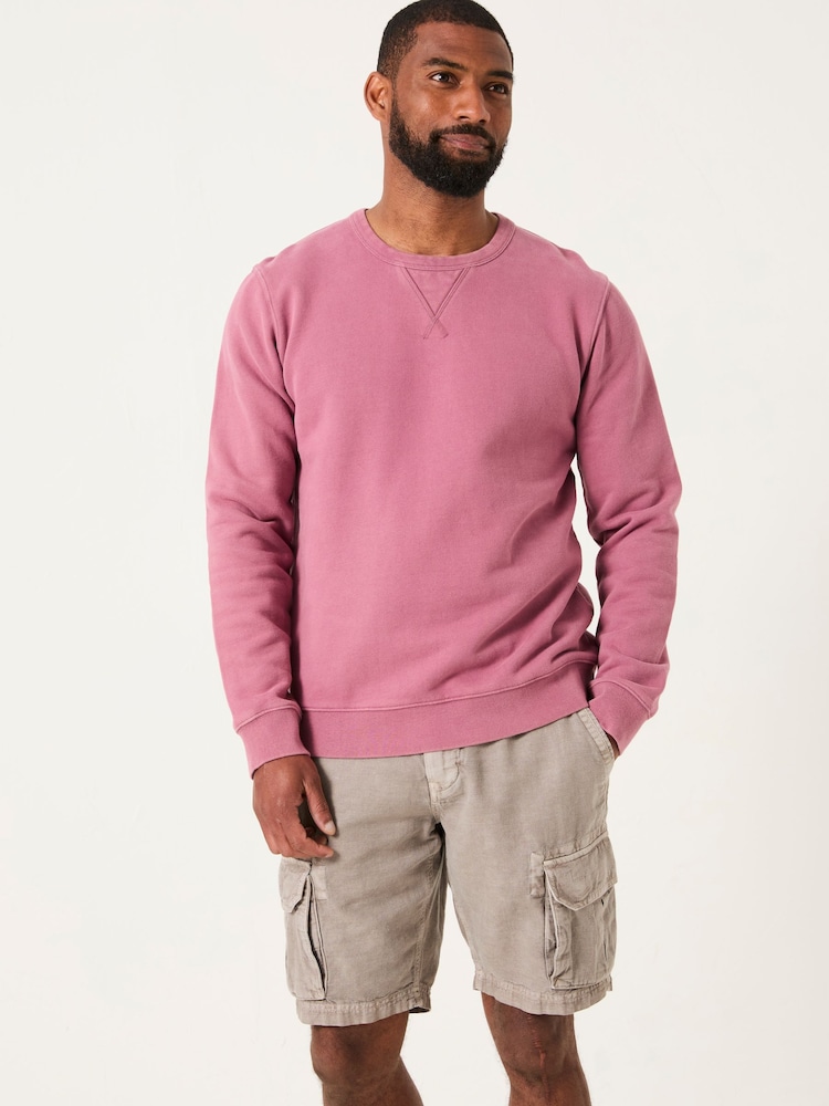 FatFace Otterton Heather Purple Crew Neck Sweatshirt - Image 1 of 5