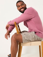 FatFace Otterton Heather Purple Crew Neck Sweatshirt - Image 3 of 5