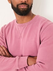FatFace Otterton Heather Purple Crew Neck Sweatshirt - Image 4 of 5