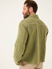 FatFace Lowe Khaki Green Lowe Loop Back Light Weight Jacket - Image 2 of 5