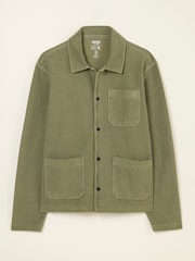 FatFace Lowe Khaki Green Lowe Loop Back Light Weight Jacket - Image 5 of 5