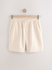 Ecru Elasticated Waist Zig-Zag Pattern Shorts - Image 6 of 9