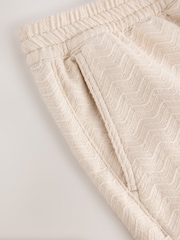 Ecru Elasticated Waist Zig-Zag Pattern Shorts - Image 8 of 9