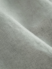Sage Green 100% Linen Drawstring Waist Shorts - Image 10 of 10