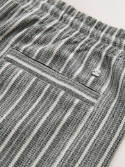 Black Stripe Jersey Textured Shorts - Image 10 of 10