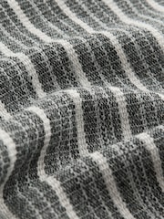 Black Stripe Jersey Textured Shorts - Image 7 of 10