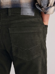 Brook Taverner Green Corduroy Stretch Cotton 5 Pocket Trousers - Image 3 of 4