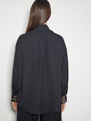 Monsoon Black Ann Pussybow Embellished Blouse - Image 3 of 3