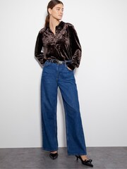 Monsoon Brown Vida Velvet Shirt - Image 2 of 5