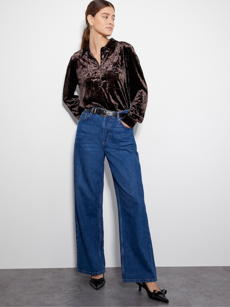 Monsoon Brown Vida Velvet Shirt - Image 2 of 5