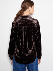 Monsoon Brown Vida Velvet Shirt - Image 3 of 5