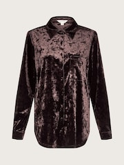 Monsoon Brown Vida Velvet Shirt - Image 5 of 5