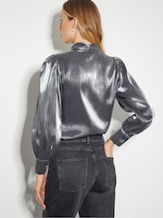 Monsoon Silver Orla Organza Pussybow Blouse - Image 3 of 5