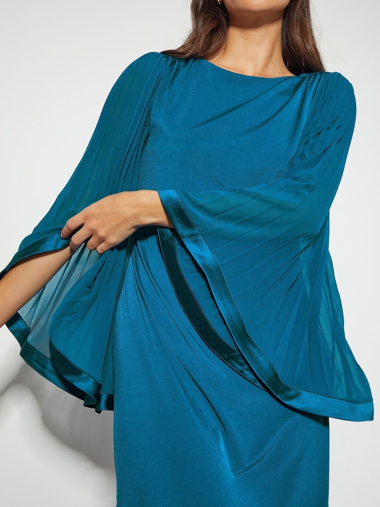 Monsoon Blue Win Jersey Cape Sleeve Tunic Dress - Image 4 of 4 Monsoon Blue Win Jersey Cape Sleeve Tunic Dress - Image 4 of 4