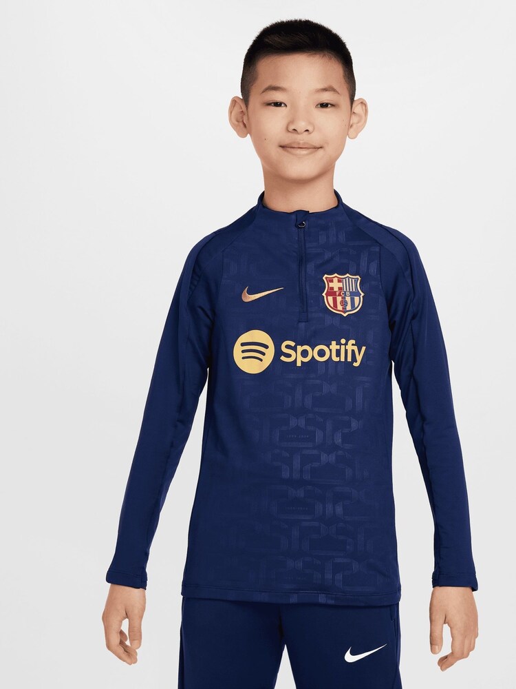 Nike Blue Kids Barcelona Strike Training Drill Top - Image 1 of 4 Nike Blue Kids Barcelona Strike Training Drill Top - Image 1 of 4