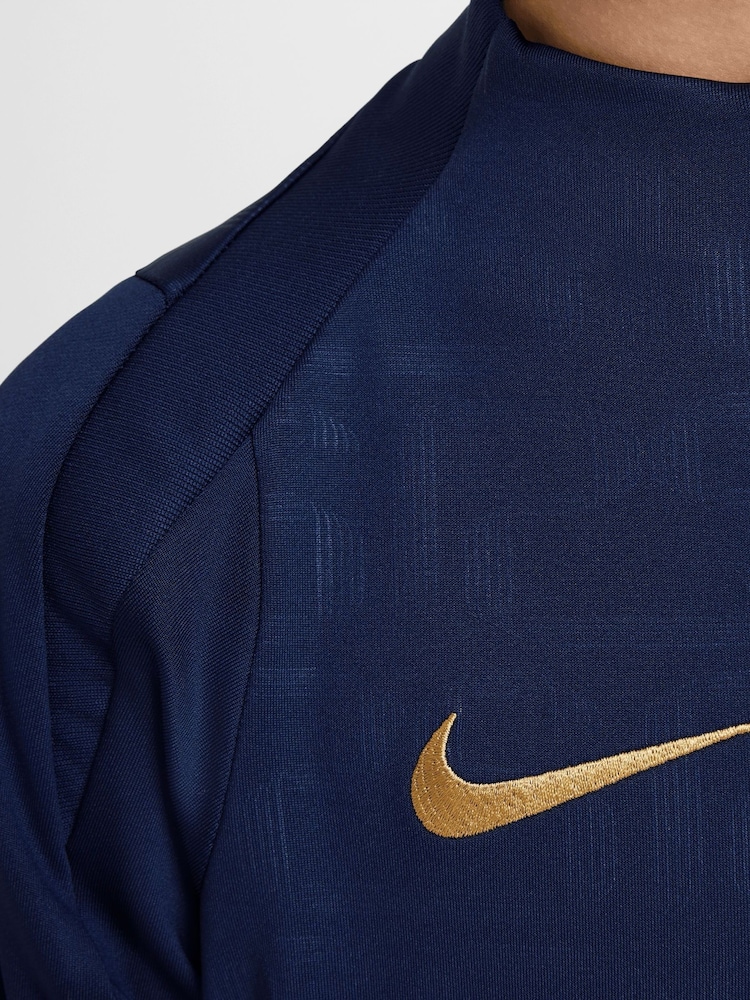 Nike Blue Kids Barcelona Strike Training Drill Top - Image 4 of 4 Nike Blue Kids Barcelona Strike Training Drill Top - Image 4 of 4