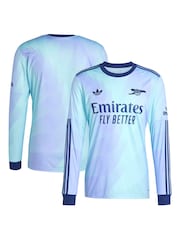 adidas Blue Arsenal Third 2024-25 Long Sleeve Shirt - Image 3 of 5