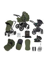 Ickle Bubba Black/Woodland Stomp Luxe All in One i-Size Travel System with ISOFIX Base - Image 1 of 6