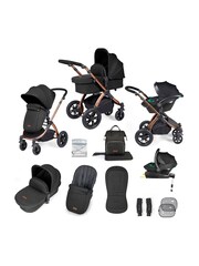 Ickle Bubba Bronze Midnight Black Stomp Luxe All in One i-Size Travel System with ISOFIX Base - Image 1 of 6