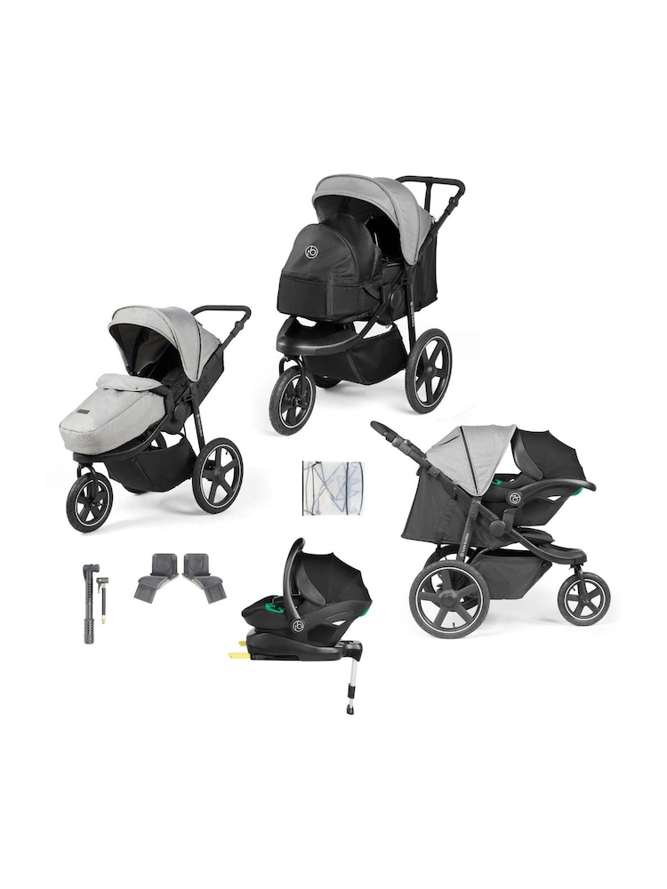 Ickle Bubba Space Grey Venus Prime Jogger I Size Travel System and Isofix Base Three Wheel Pushchair - Image 1 of 6