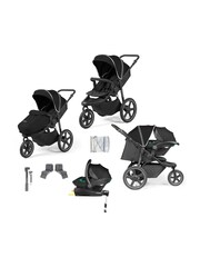 Ickle Bubba Black Venus Max Jogger Size Travel System and Isofix Three Wheel Pushchair - Image 1 of 6