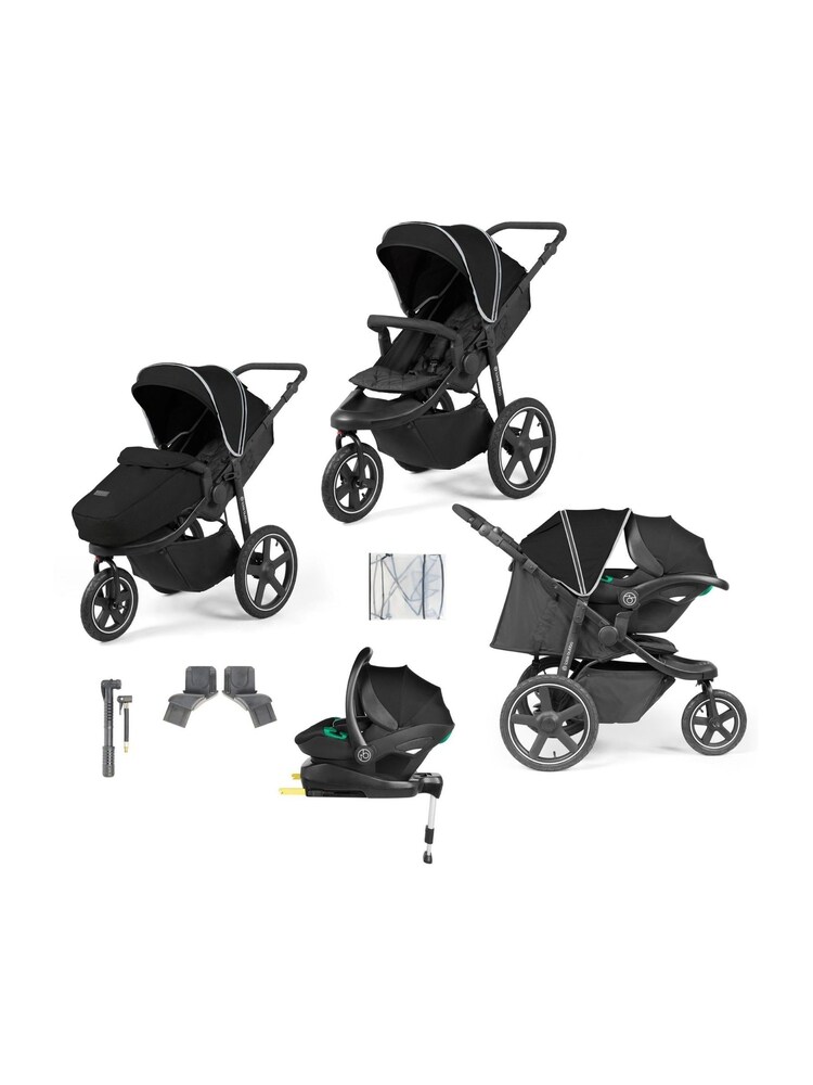 Ickle Bubba Black Venus Max Jogger Size Travel System and Isofix Three Wheel Pushchair - Image 1 of 6 Ickle Bubba Black Venus Max Jogger Size Travel System and Isofix Three Wheel Pushchair - Image 1 of 6