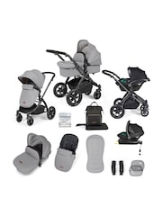 Ickle Bubba Black Pearl Grey Black Stomp Luxe All in One i-Size Travel System with ISOFIX Base - Image 1 of 6