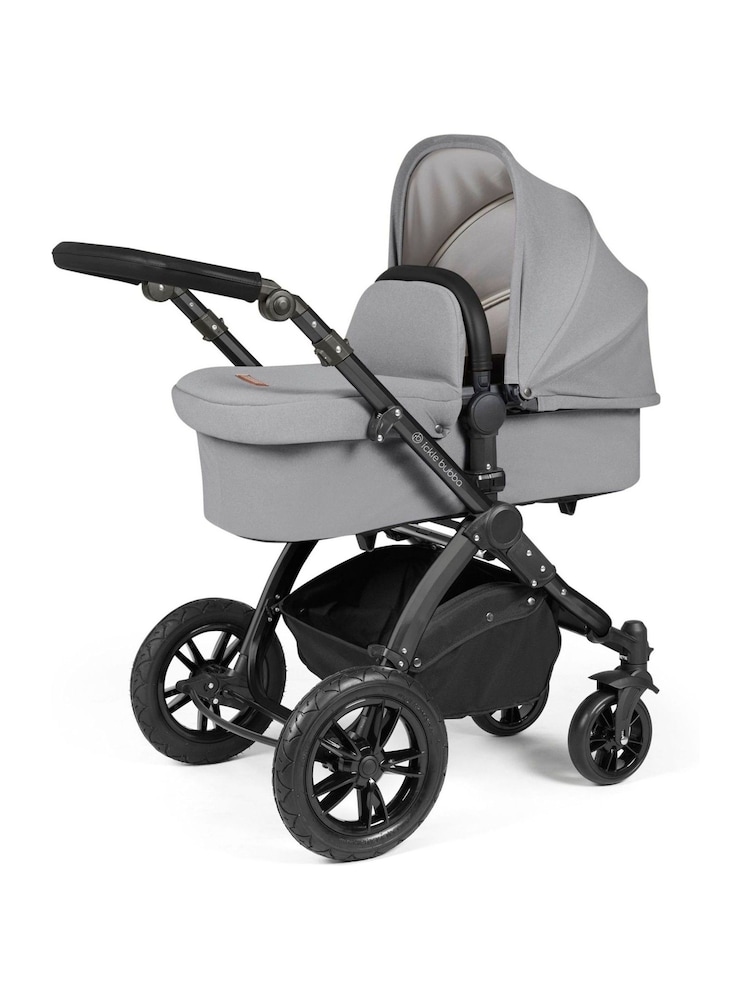 Ickle Bubba Black Pearl Grey Black Stomp Luxe All in One i-Size Travel System with ISOFIX Base - Image 2 of 6