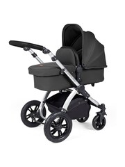 Ickle Bubba Silver Charcoal Grey Black Stomp Luxe All in One i-Size Travel System with ISOFIX Base - Image 2 of 6