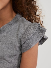 Phase Eight Silver Jayla Silver Knit Dress - Image 5 of 7