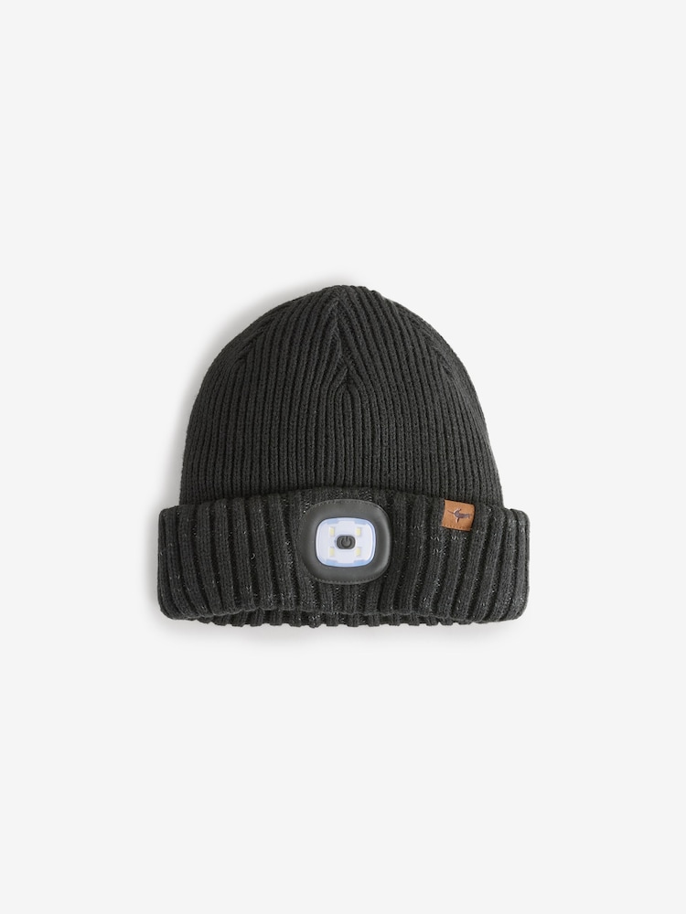 Sealskinz Heydon Waterproof Cold Weather Led Roll Cuff Black Beanie - Image 1 of 1