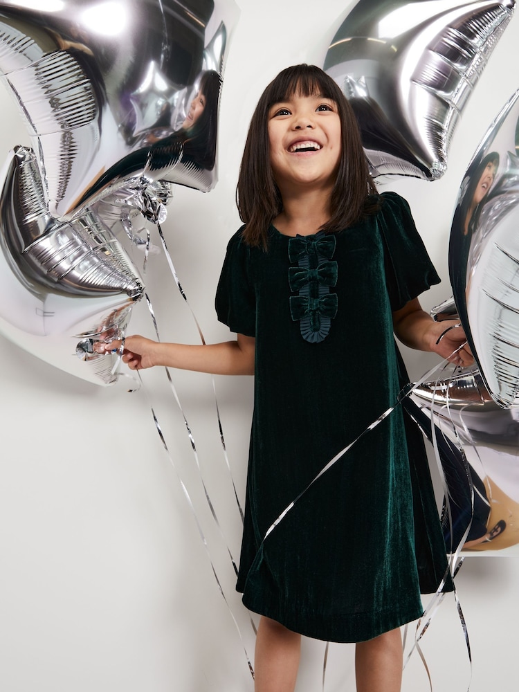 Phase Eight Green Beatrice Velvet Swing Dress - Image 7 of 7
