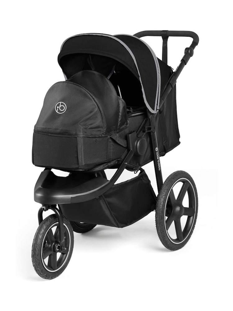 Ickle Bubba Black Venus Prime Jogger I Size Travel System and Isofix Base Three Wheel Pushchair - Image 2 of 6 Ickle Bubba Black Venus Prime Jogger I Size Travel System and Isofix Base Three Wheel Pushchair - Image 2 of 6