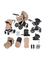 Ickle Bubba Silver Desert Black Stomp Luxe All in One i-Size Travel System with ISOFIX Base - Image 1 of 6