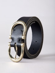 Negro - Lakeland Leather Bowness Dual Buckle Belt - Imagen 2 de 3