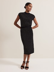 Phase Eight Black Kendall Stud Knit Jumper - Image 3 of 7