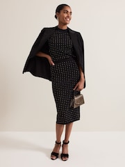 Phase Eight Black Kendall Stud Knit Jumper - Image 6 of 7