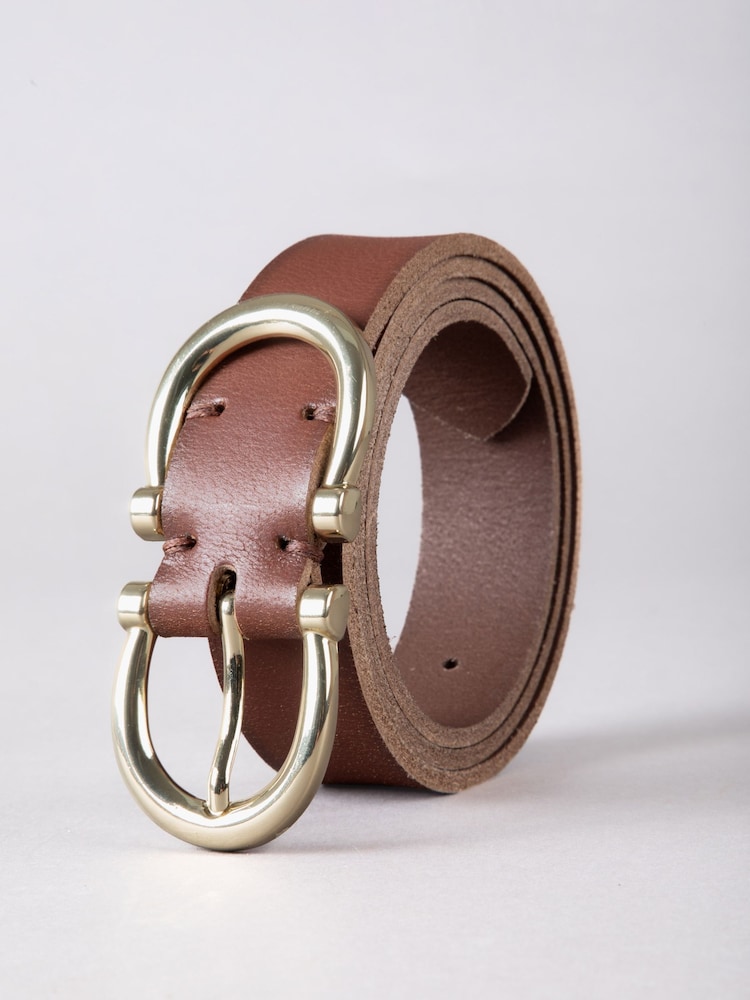 Lakeland Leather Brown Bowness Dual Buckle Belt - Image 4 of 4