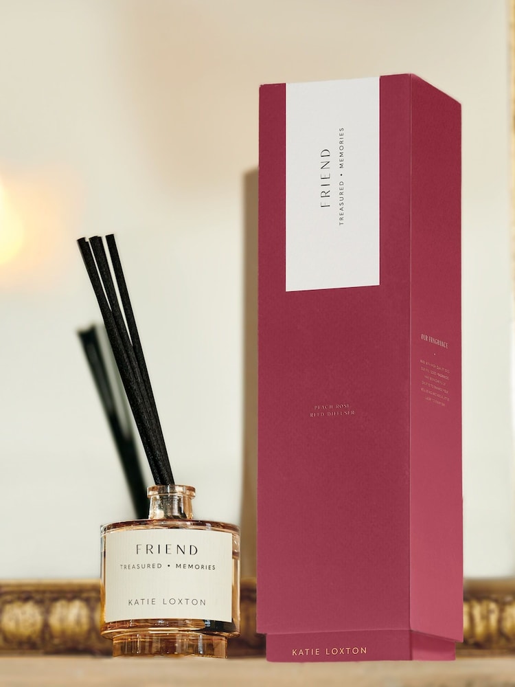 Katie Loxton Red Friend Peach Rose and Sweet Mandarin Sentiment Reed Diffuser - Image 1 of 3
