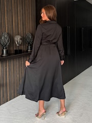Girl In Mind Black Brielle Shirt Maxi Dress - Image 2 of 4
