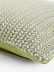 Sage Green 43 x 43cm Two Tone Plait Textured Cushion - Image 3 of 5