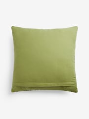 Sage Green 43 x 43cm Two Tone Plait Textured Cushion - Image 5 of 5