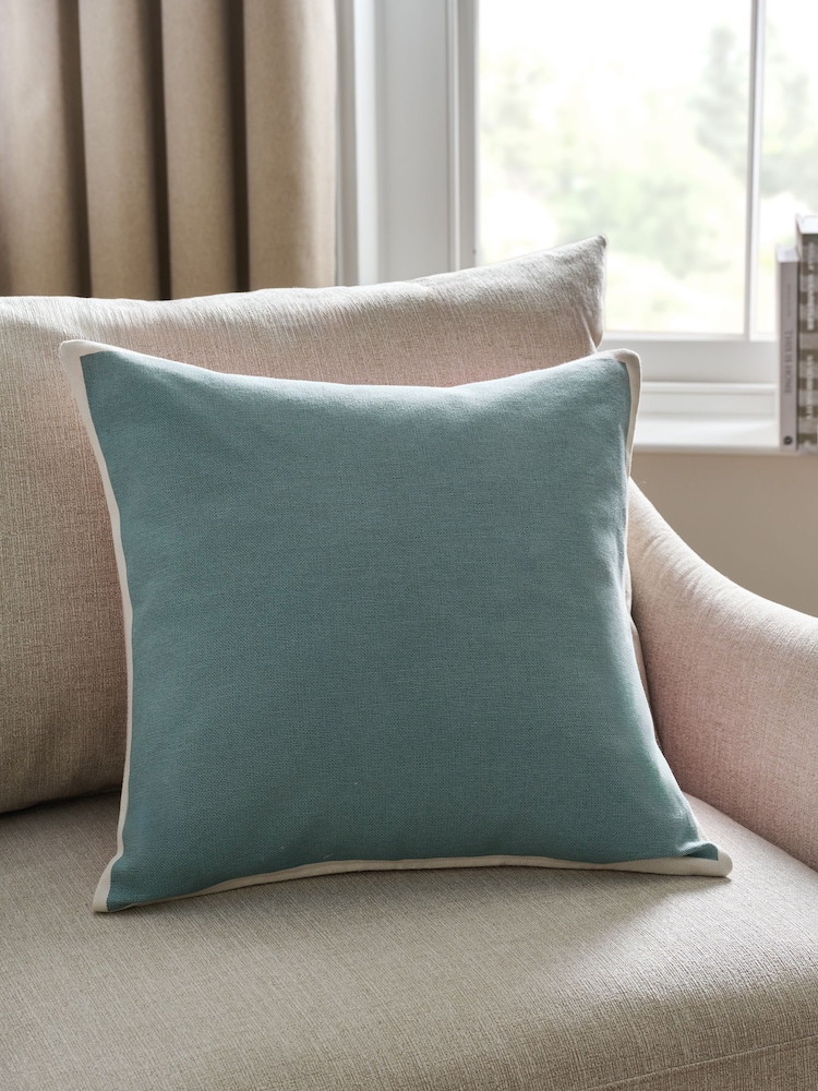 Teal Blue 50 x 50cm Two Tone Cushion - Image 1 of 6