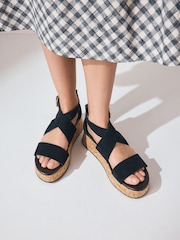 Azul marino ante - Sandalias con plataforma gruesa de Forever Comfort® - Imagen 1 de 9