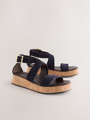 Azul marino ante - Sandalias con plataforma gruesa de Forever Comfort® - Imagen 5 de 9