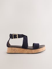 Azul marino ante - Sandalias con plataforma gruesa de Forever Comfort® - Imagen 6 de 9