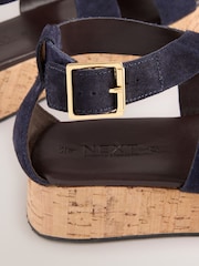 Azul marino ante - Sandalias con plataforma gruesa de Forever Comfort® - Imagen 7 de 9