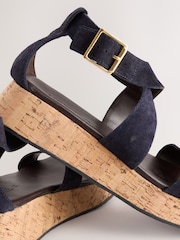 Azul marino ante - Sandalias con plataforma gruesa de Forever Comfort® - Imagen 8 de 9