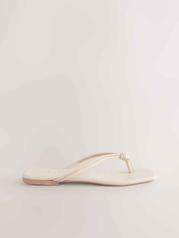 Cuir ivoire - String Forever Comfort® à bout carré noué - Image 6 of 10