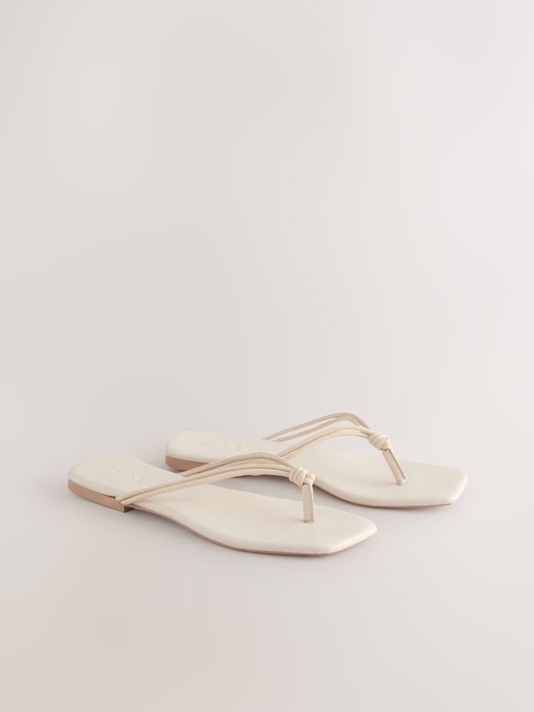 Cuir ivoire - String Forever Comfort® à bout carré noué - Image 7 of 10